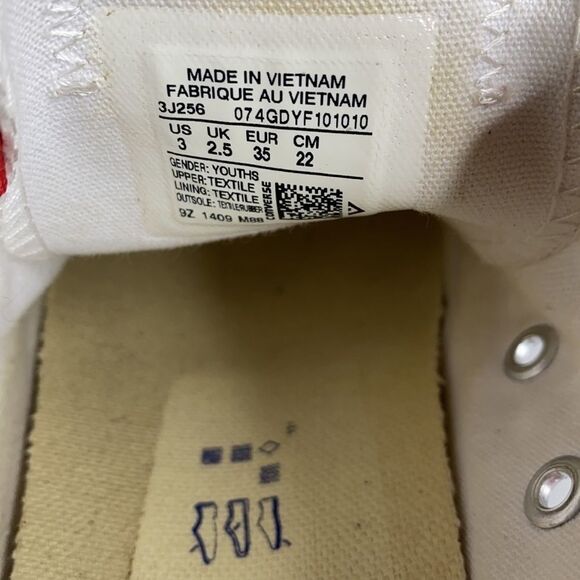 Converse‎ Low Top Pearl Embellished Wedding Chucks Youth Size 3 - Picture 13 of 15